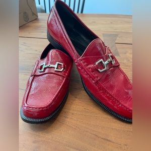 Red Patent Leather Gucci Loafers- Size 39